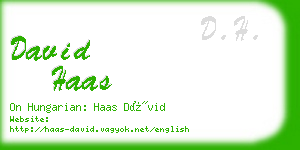 david haas business card